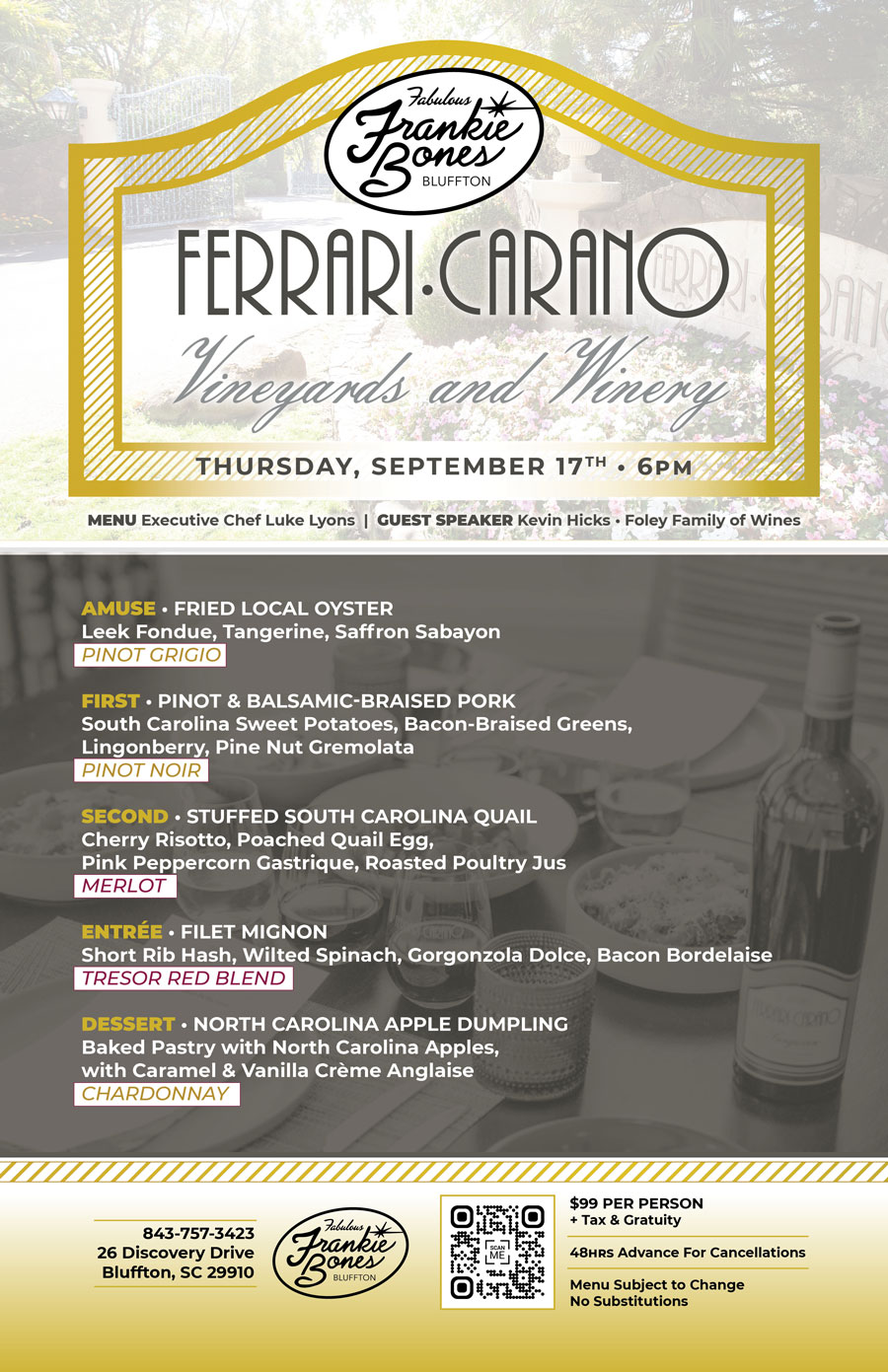 Ferrari Carano Wine Dinner
